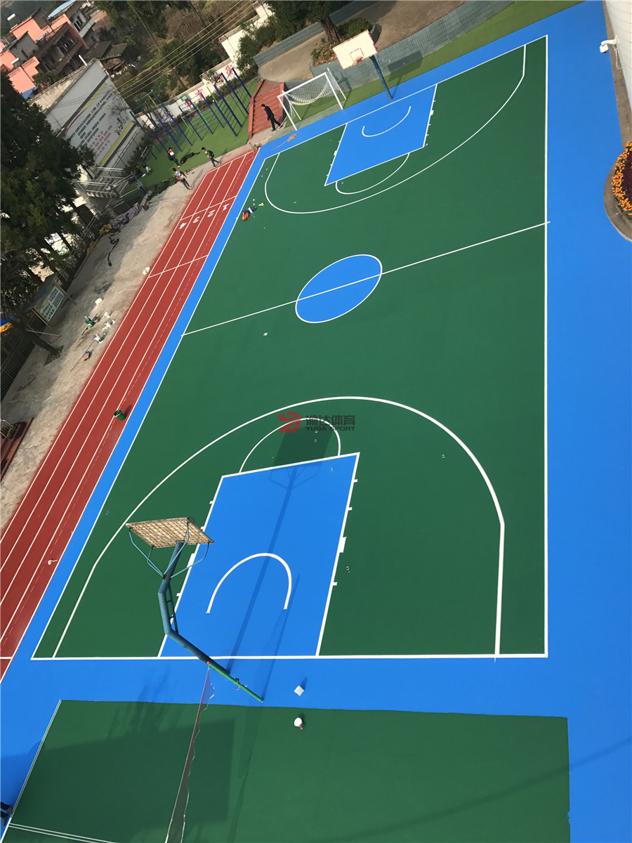 小學硅PU籃球場 小學硅PU籃球場