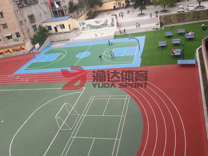 豐都透氣型跑道，硅pu球場，人造草坪